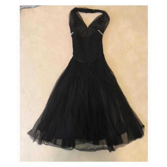 Betsy & Adam Black Formal Halter Dress - Picture 5 of 8